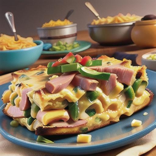 Mexican Ham and Cheese Breakfast Casserole