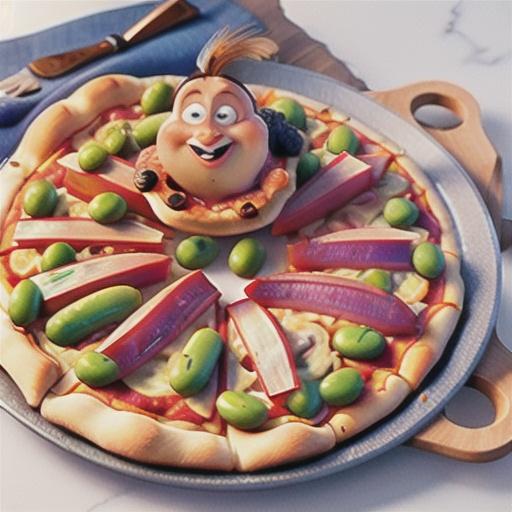 Ham and bean pizzas