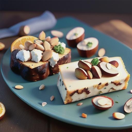 Almond and Orange-Crusted Honey Goat Cheese Log