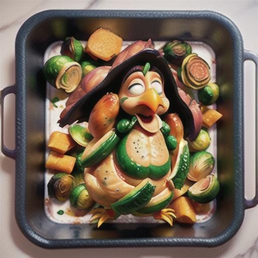 Butterflied roast chicken