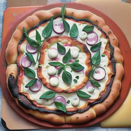 Basil Goat Cheese Pizza