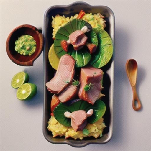 Roasted lamb with oregano salsa verde