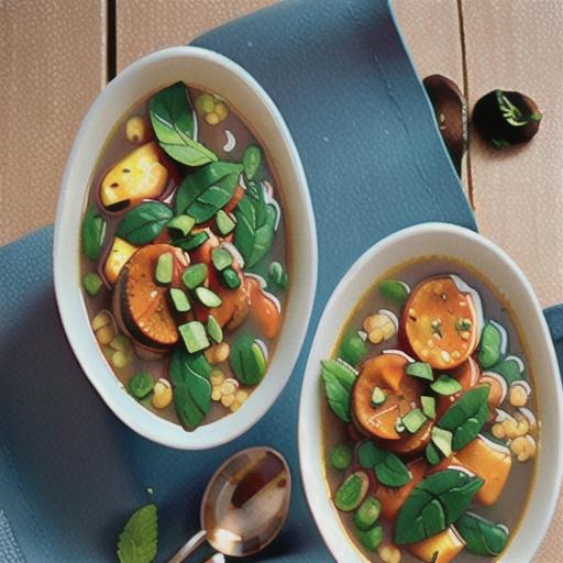 Vegetarian Mushroom-Lentil Soup