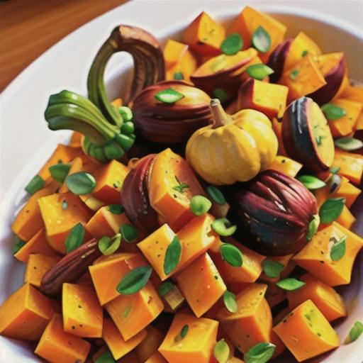 Butternut Squash with Onions and Pecans