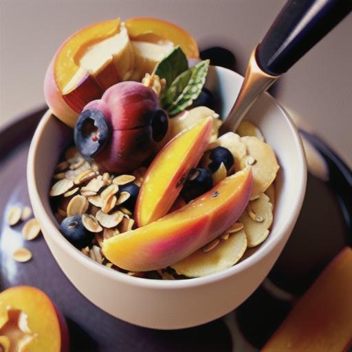 Overnight Peach Blueberry Muesli