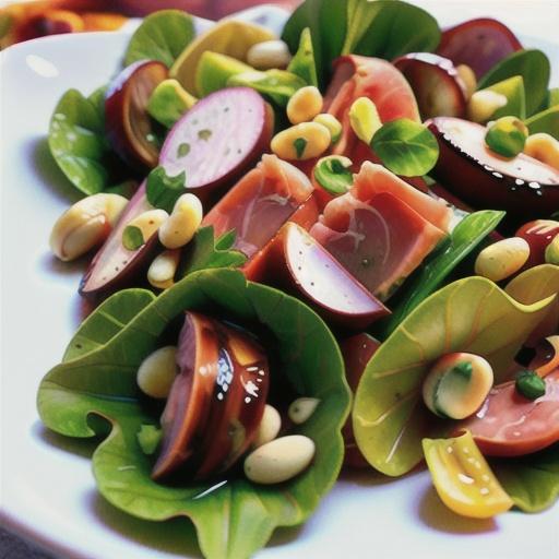 Prosciutto and Pine Nut Salad with Balsamic Vinaigrette