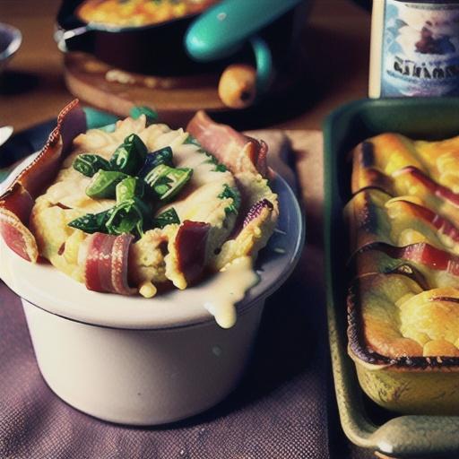 Red wine and bacon shepherd's pies with colcannon