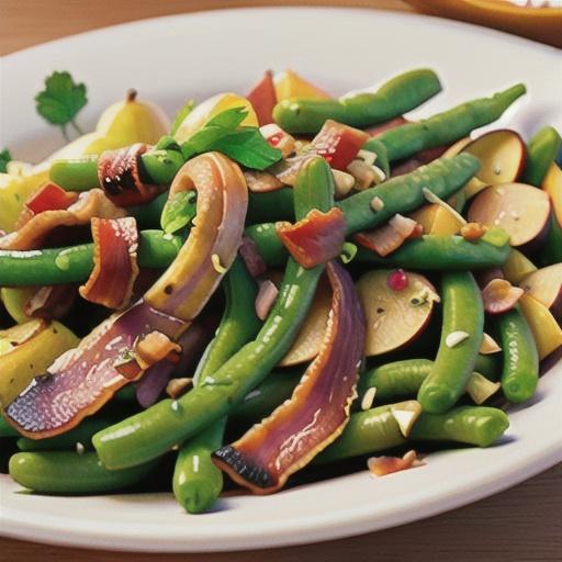 Green Beans and Pears with Bacon