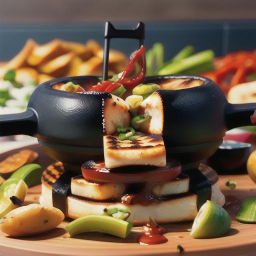 Grilled Spicy Halloumi Cheese
