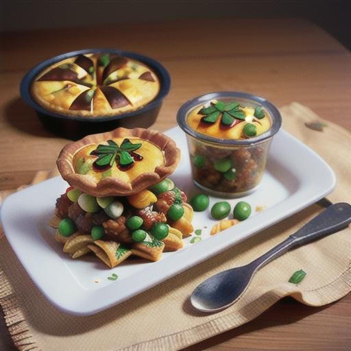 Spicy beef and lentil pie