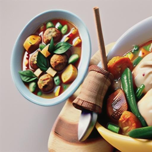 Spring meatball minestrone