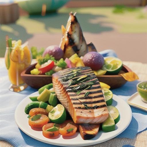 Grilled Caribbean Salmon Packs