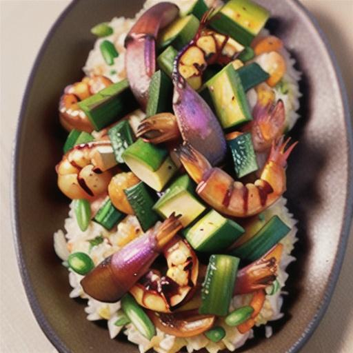 Barbecued prawn fried rice