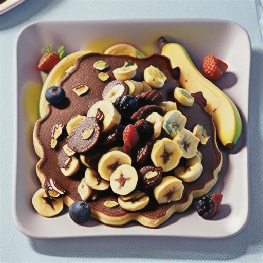 Choc, berry and banana sheet pancakes recipe