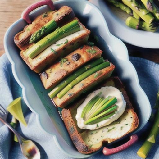 Asparagus, zucchini and goats cheese loaf