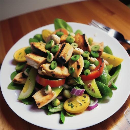 Chicken Shawarma Salad with Tahini Dressing