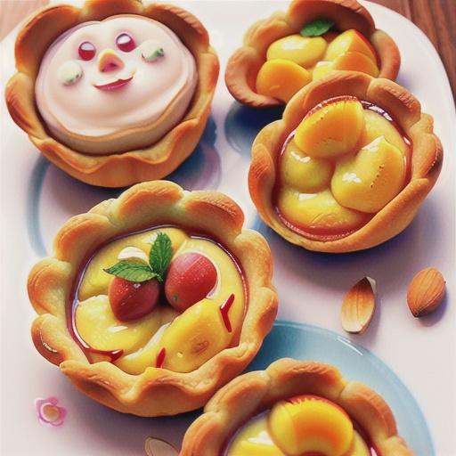 Peach Frangipane Puff Pastry Tarts