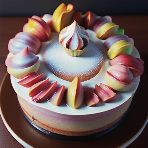 German Rhubarb Meringue Cake