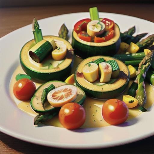 Roasted Asparagus, Zucchini, and Tomatoes