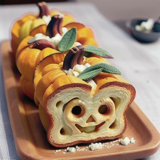 Pumpkin and feta pull-apart