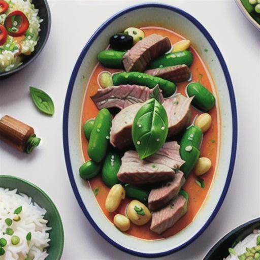 Easy beef & basil curry