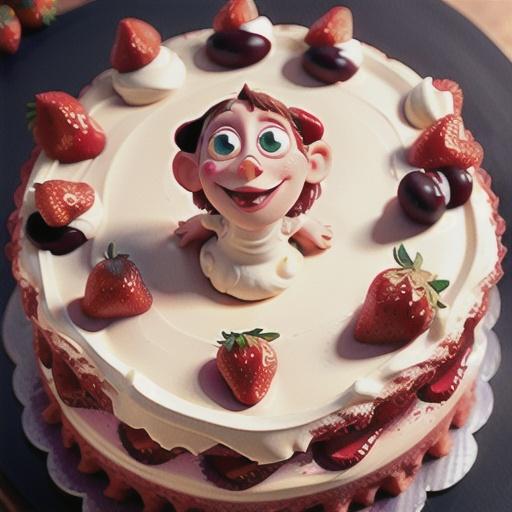 Red Velvet Strawberry Cake