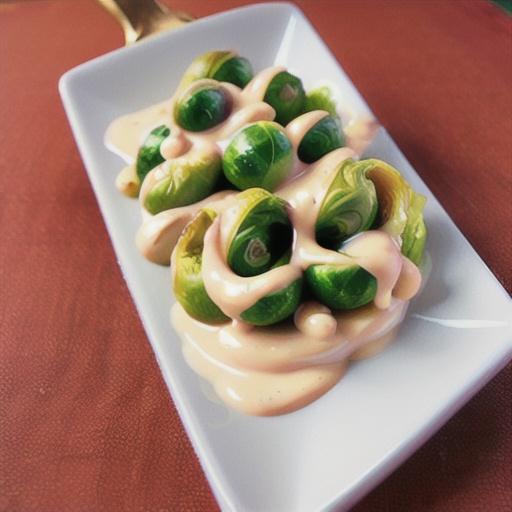 Delicious Creamy Cheesy Brussels Sprouts