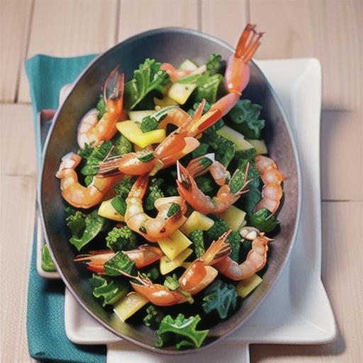 Prawn and kale stir-fry