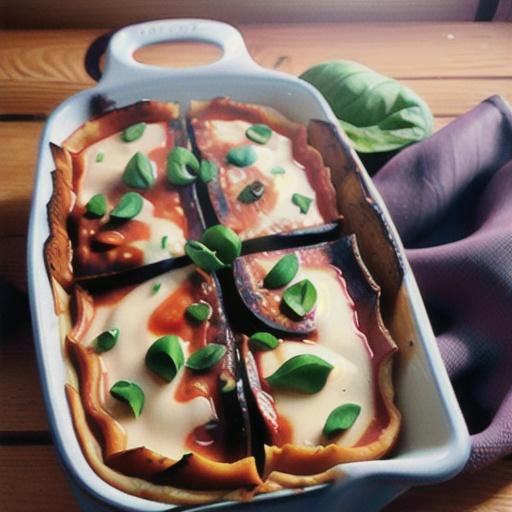 Gluten-free eggplant parmigiana lasagne