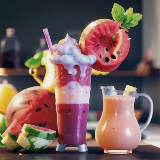 My Rosy Watermelon Milk Shake