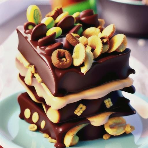 Peanut Butter-Filled Chocolate Cereal Bars