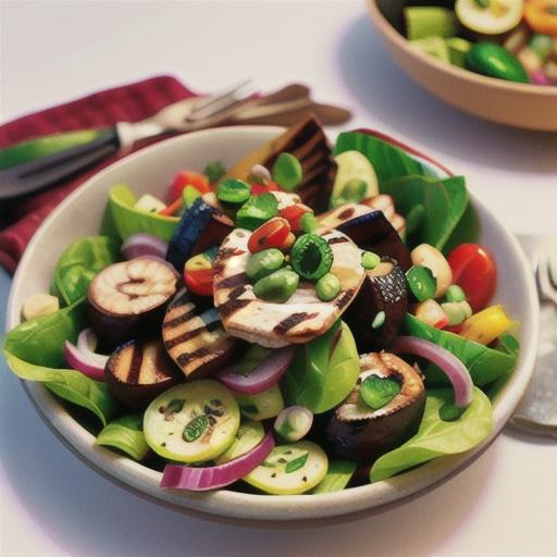 Chargrilled spring lamb salad