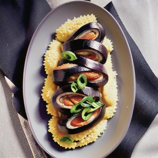 Eggplant involtini with couscous