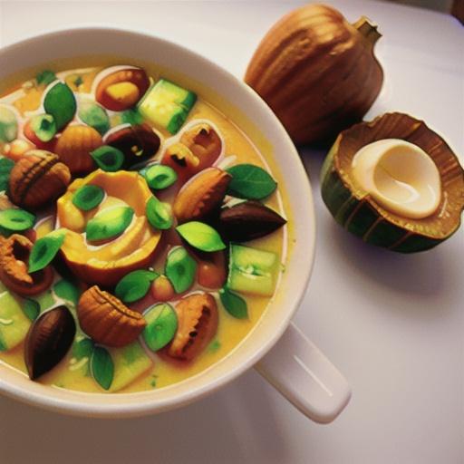 Thai-Inspired Roasted Acorn Squash Soup (Vegan)