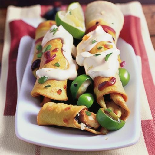 Creamy Baked Chicken Taquitos