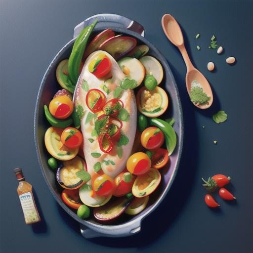 One-pan fish with beans and tomatoes recipe