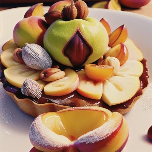 Nectarine and hazelnut tart