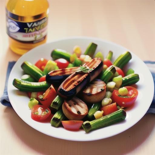 Grilled Sausage Okra and Tomato Salad
