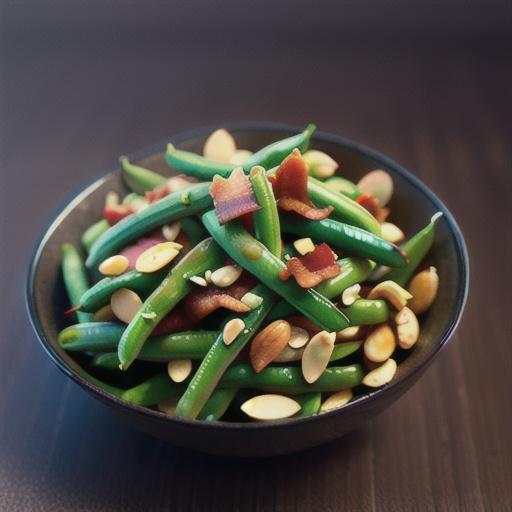 Sautéed Green Beans with Bacon and Almonds