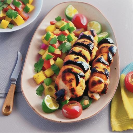 Tandoori chicken with mango salsa