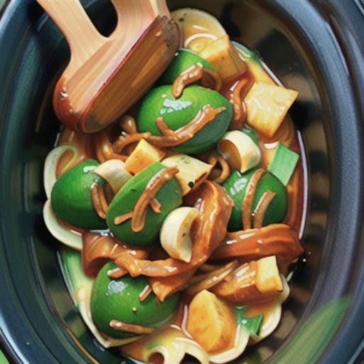 Slow cooker khao soi with crispy noodles recipe