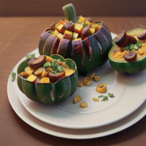 Squash Stuffed With Dates and Onion