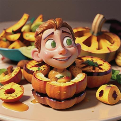 Grilled Butternut Squash with Maple-Brown Sugar Glaze