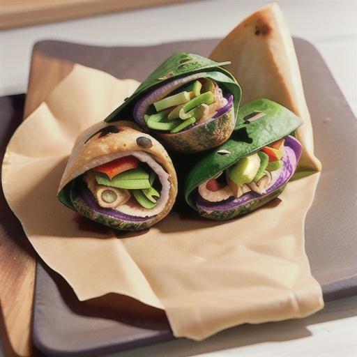Tuna and hummus wraps