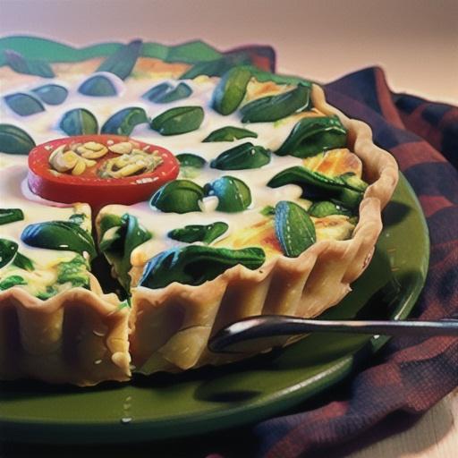Green Chile Spinach Quiche
