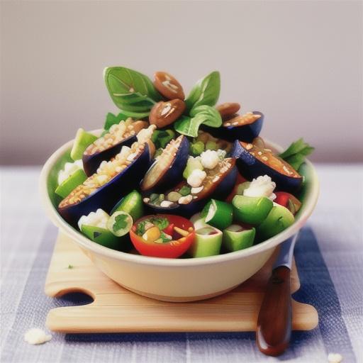 Warm lentil salad with baked ricotta (vegetarian)