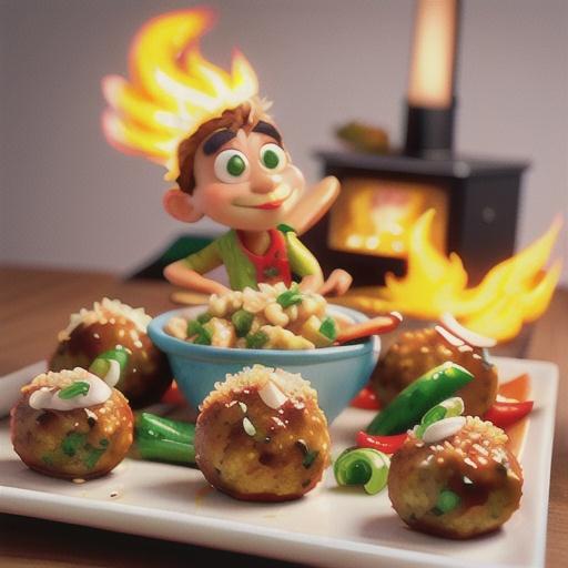 Fiery Chicken Meatballs