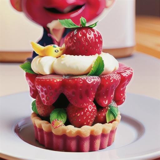 Strawberry ricotta tart