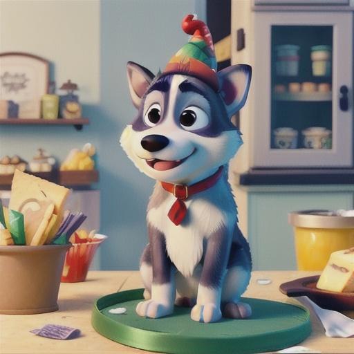 Husky Dog Cake