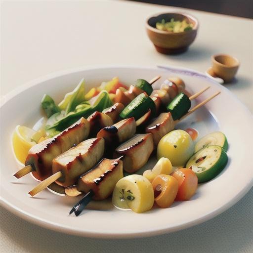 Teriyaki fish skewers